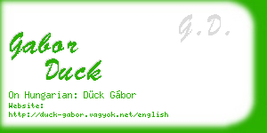 gabor duck business card